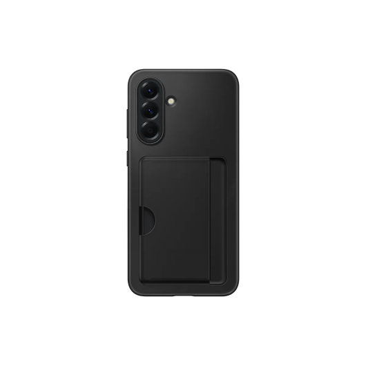 Силиконовый чехол с карманом для карт для Samsung A56 Черный